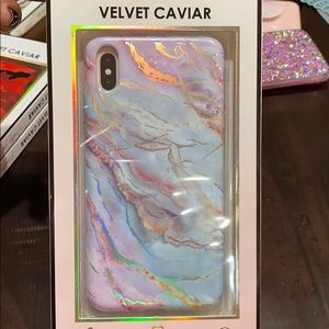 iPhone XS Max velvet caviar Holo MoonStone marble